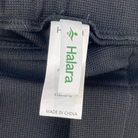 Halara Womens Large Tall Black Wide Leg Trousers Pleated Pull On Pants - Picture 3 of 8